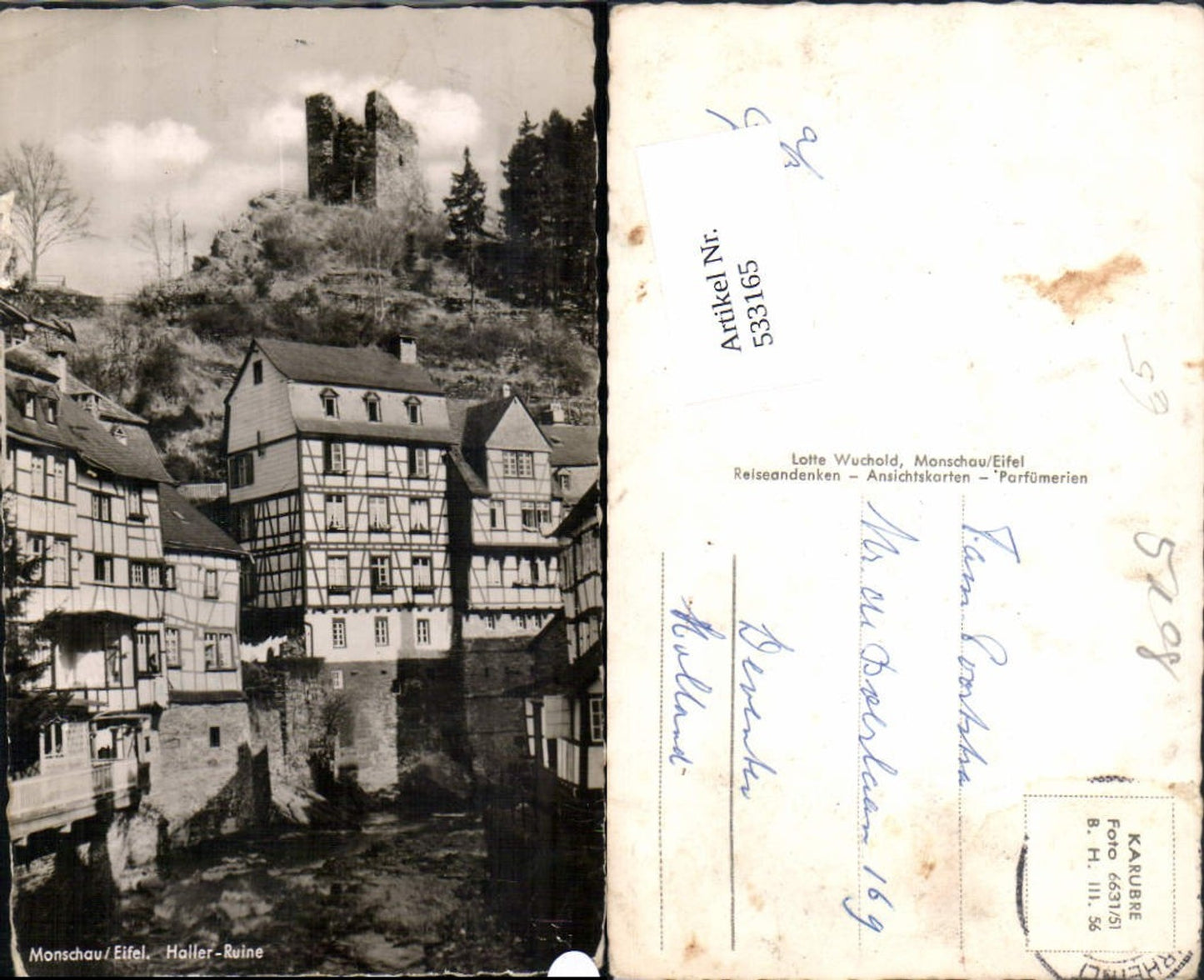 533165,Monschau in der Eifel Haller Ruine