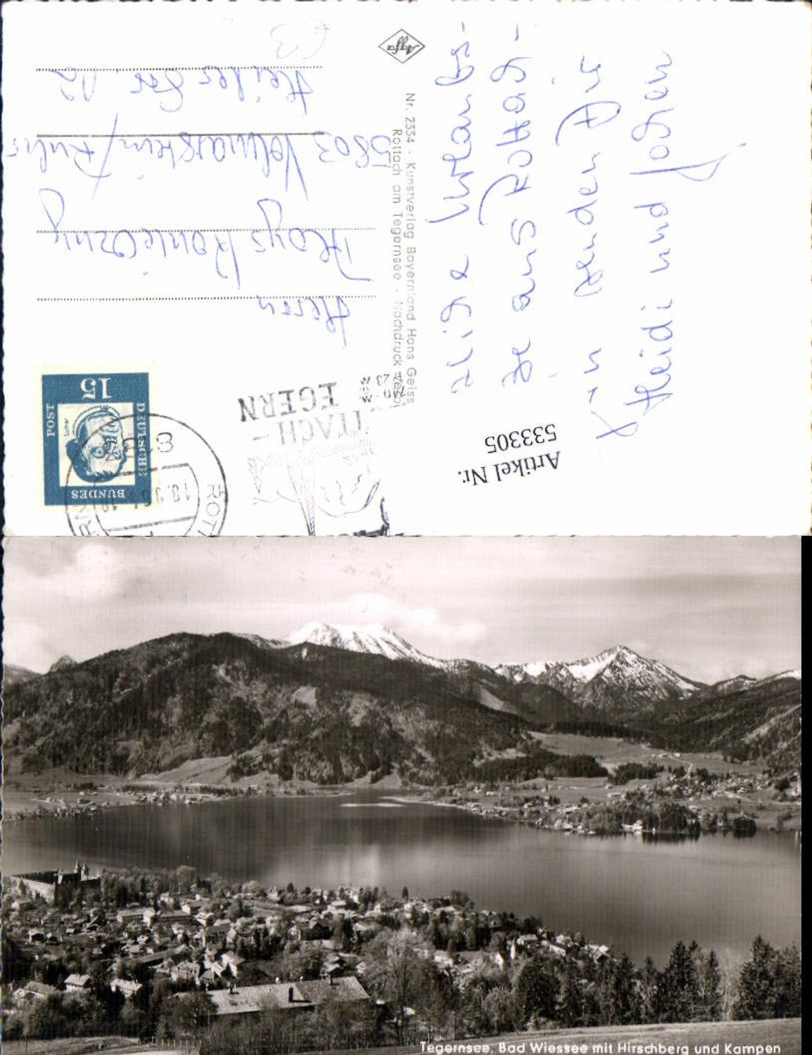 533305, Tegernsee, Bad Wiessee mit Hirschberg und Kampen