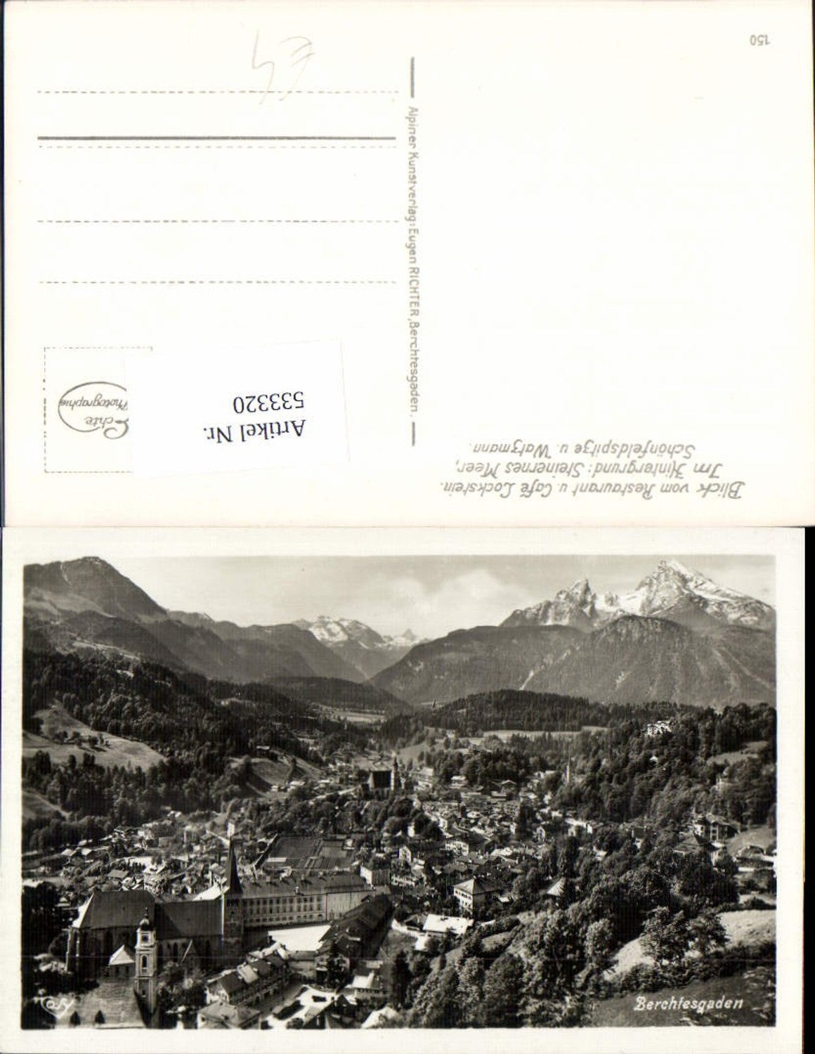 533320, Berchtesgaden, Steinernes Meer, Schönfeldspitze, alpiner Kunstverlag Eugen Richter