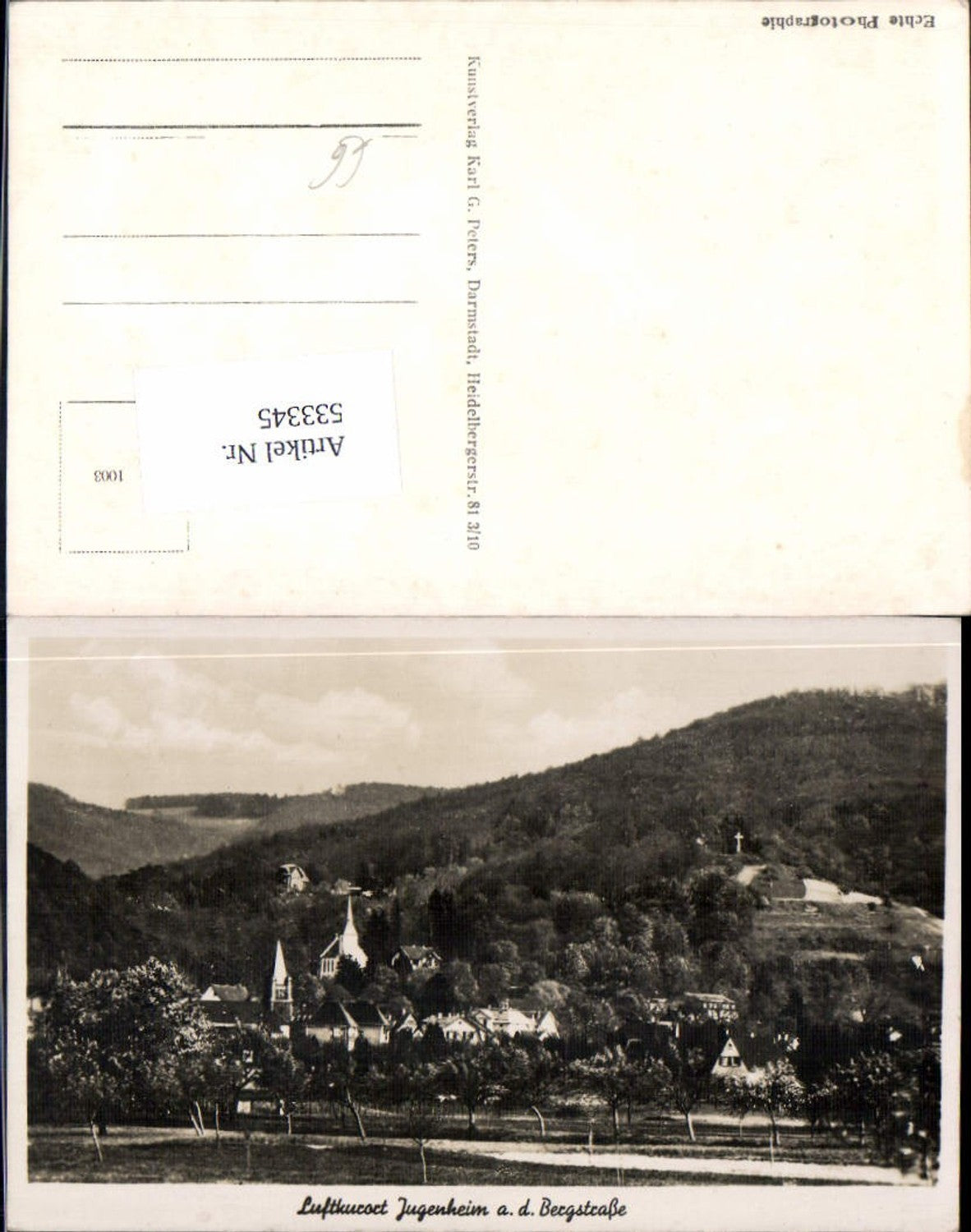 533345, echte Fotographie, Luftkurort Jugenheim a.d. Bergstraße