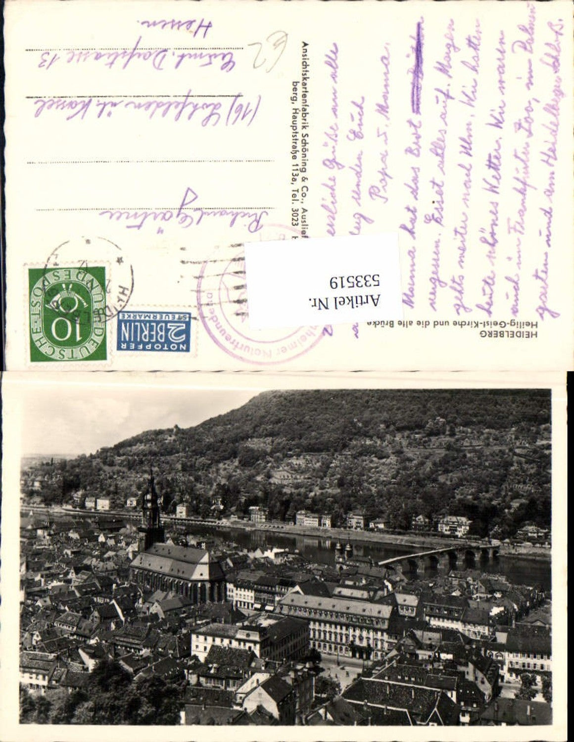 533519, Heidelberg, Heilig-Geist-Kirche und alte Brücke