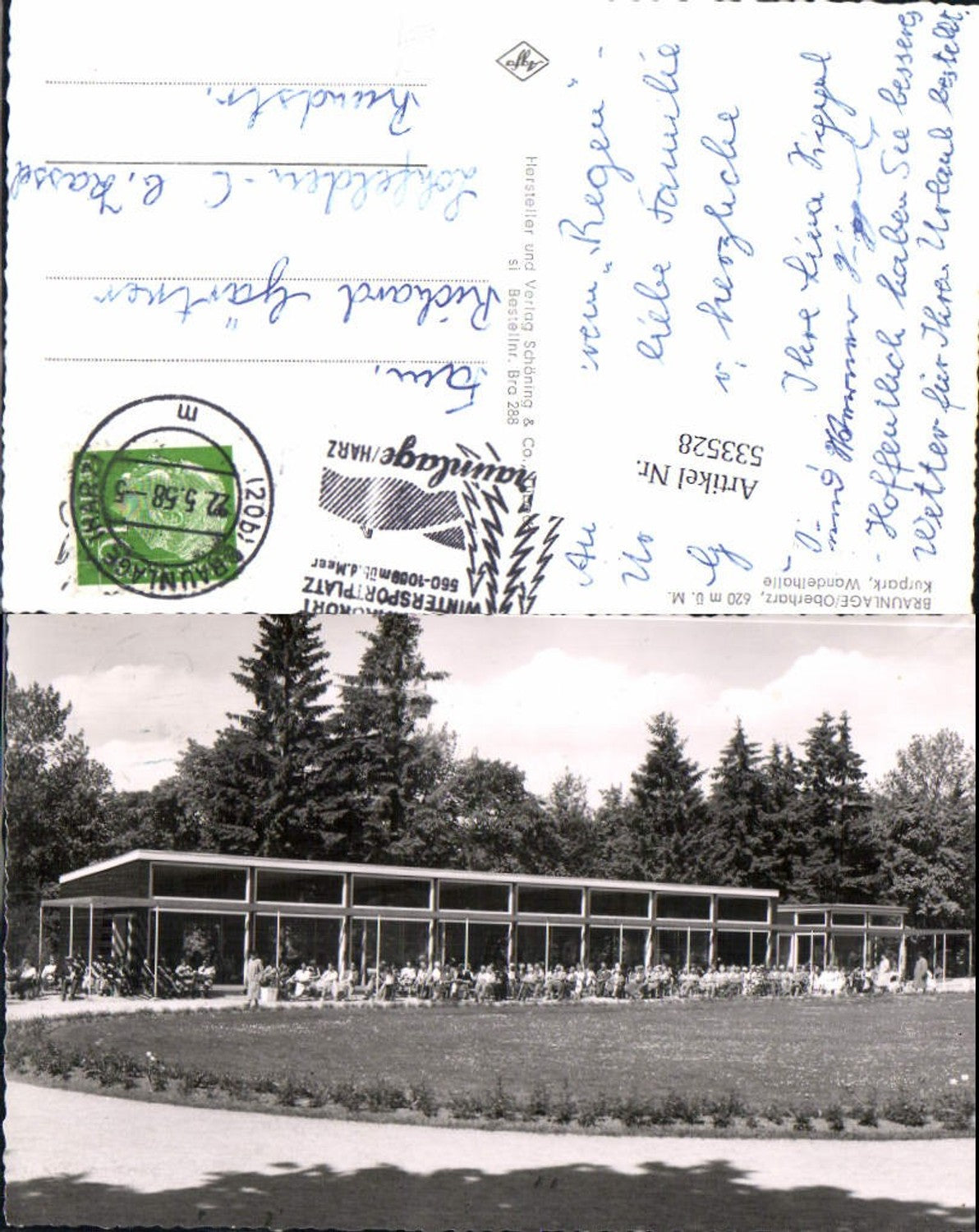 533528, Braunlage Oberharz Kurpark, Wandelhalle Lk Goslar