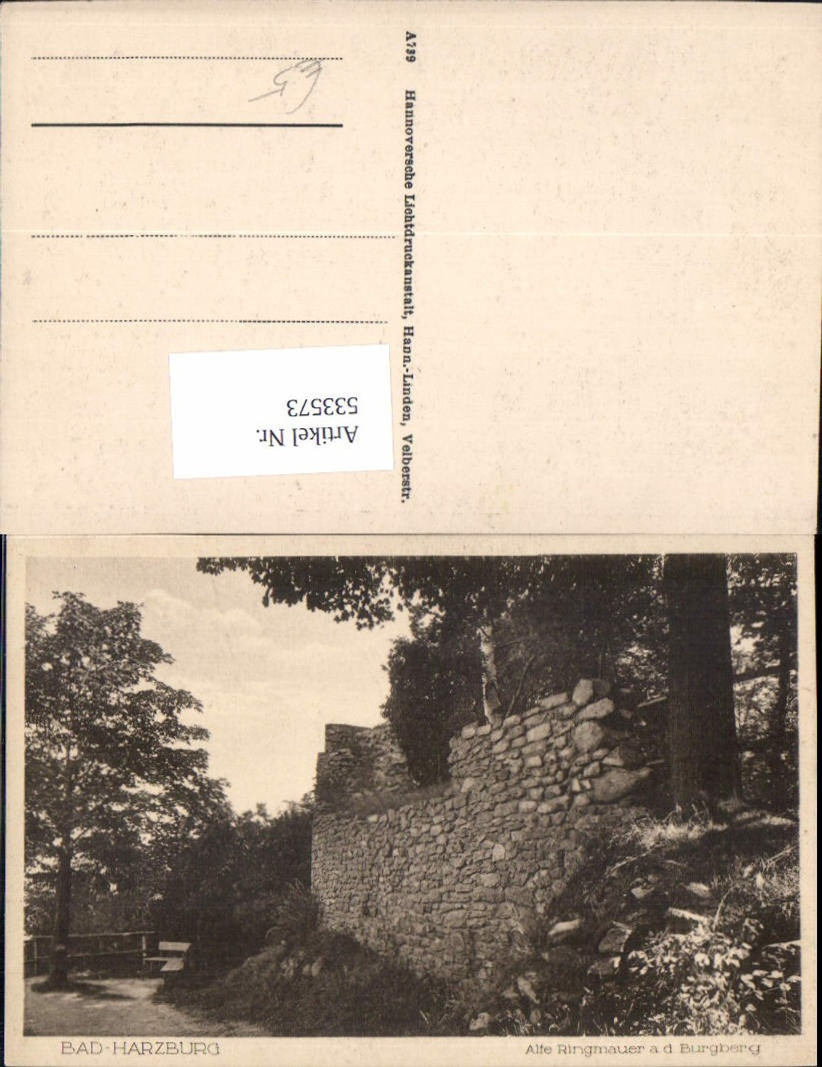 533573, Bad Harzburg Alte Ringmauer Burgberg