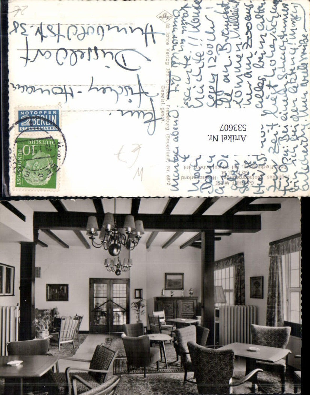 533607,tolle AK Fleckenberg Schmallenberg Gasthaus Wiese Hochsauerland