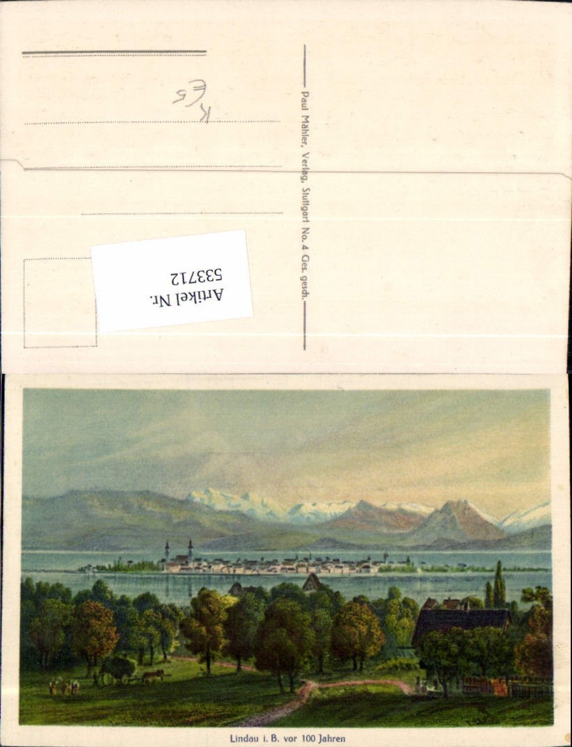 533712,tolle Künstler AK Lindau am Bodensee um 1860