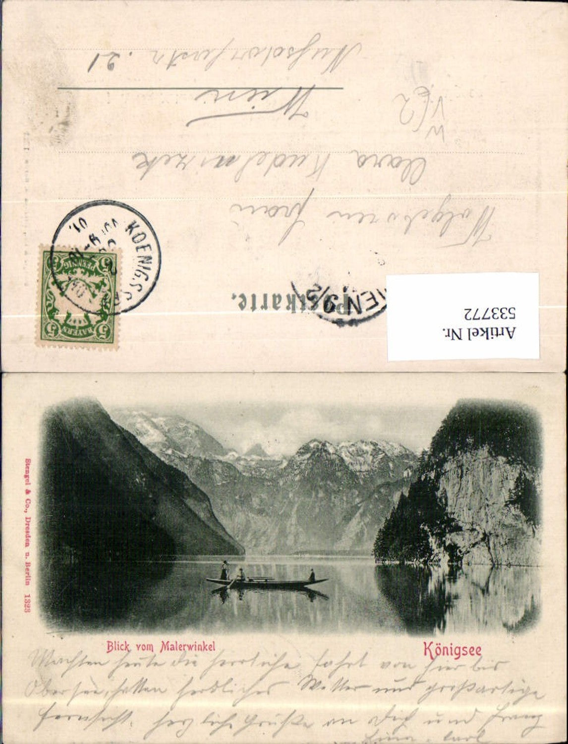 533772,Königsee Berchtesgaden um 1899 pub Stengel Co. 1323