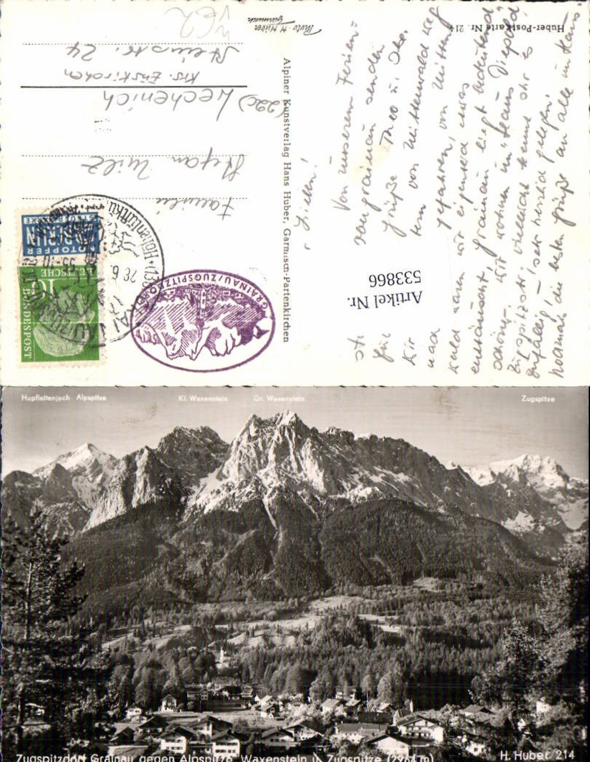 533866,Grainau m. Zugspitze Waxenstein Garmisch Partenkirchen