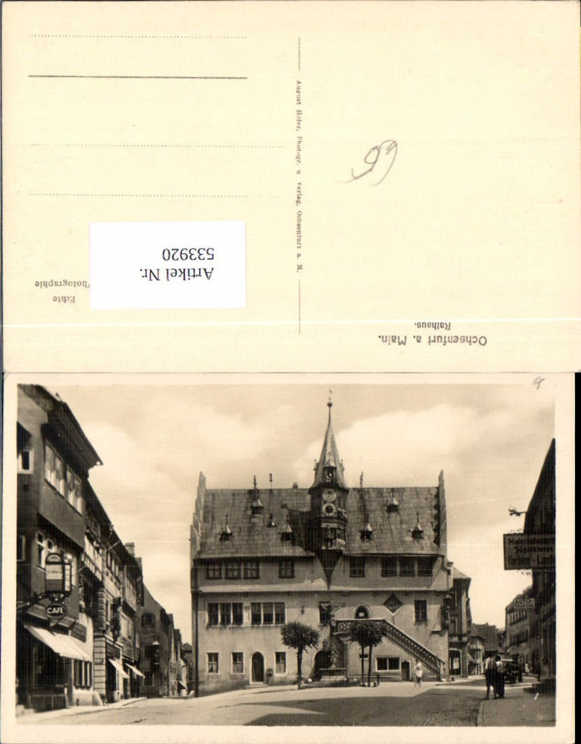533920,tolle Foto-AK Ochsenfurt am Main Rathaus