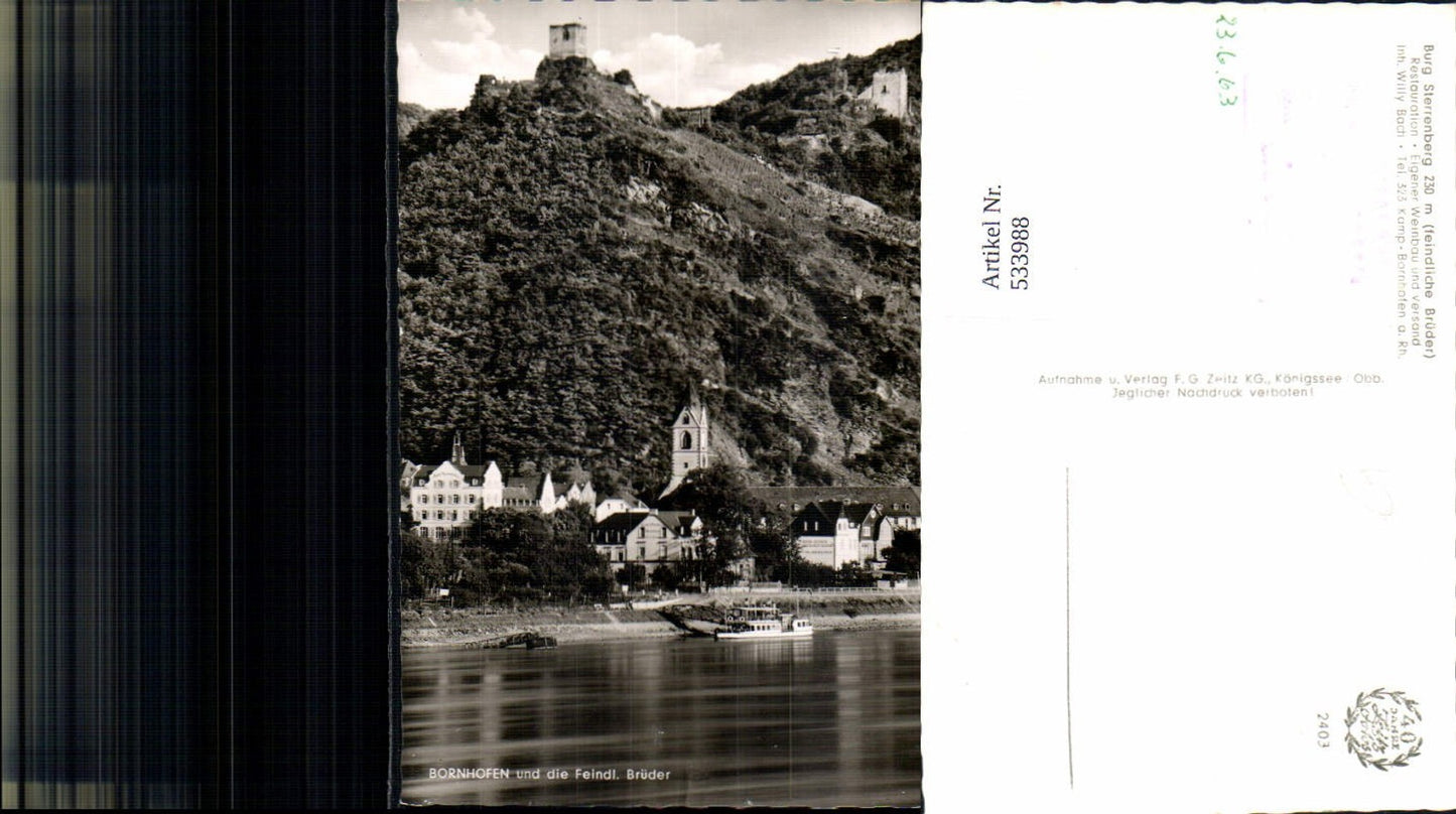 533988,Ruine Liebenstein Bornhofen am Rhein Burg