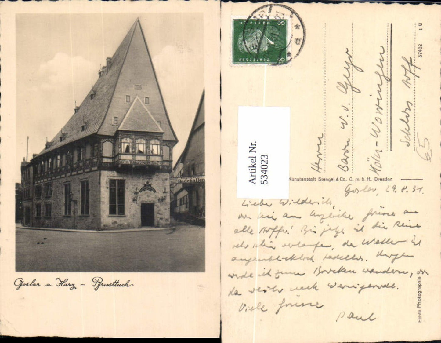 534023,Goslar am Harz Brusttuch Haus