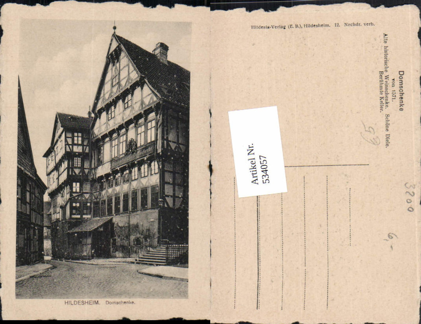 534057,Hildesheim Domschenke Fachwerkhaus
