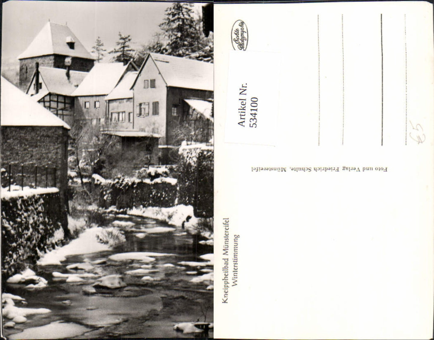 534100,Foto Ak Kneippheilbad Bad Münstereifel Winterstimmung