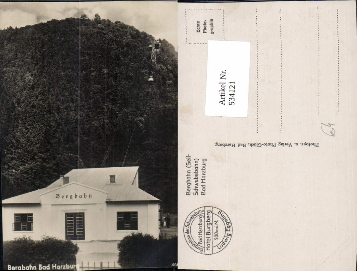 534121,Foto Ak Bergbahn Seilbahn Bad Harzburg