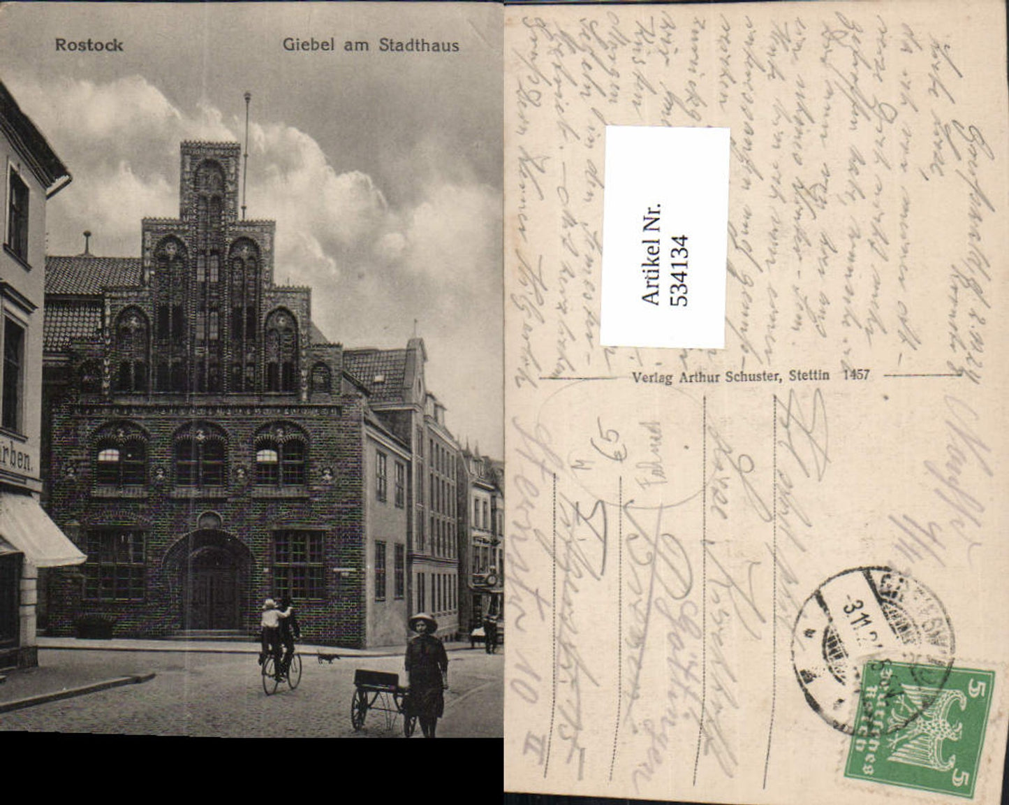 534134, Rostock Gable at the town hall Bicycle Bike