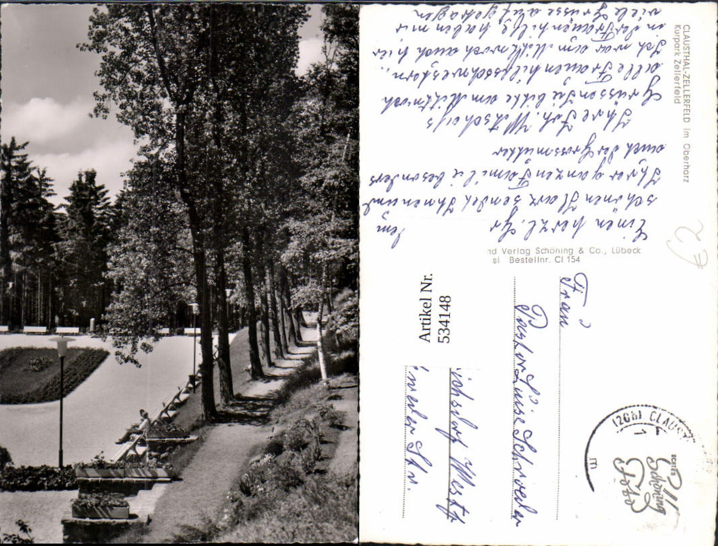 534148,Foto Ak Clausthal-Zellerfeld Oberharz Kurpark Zellerfeld