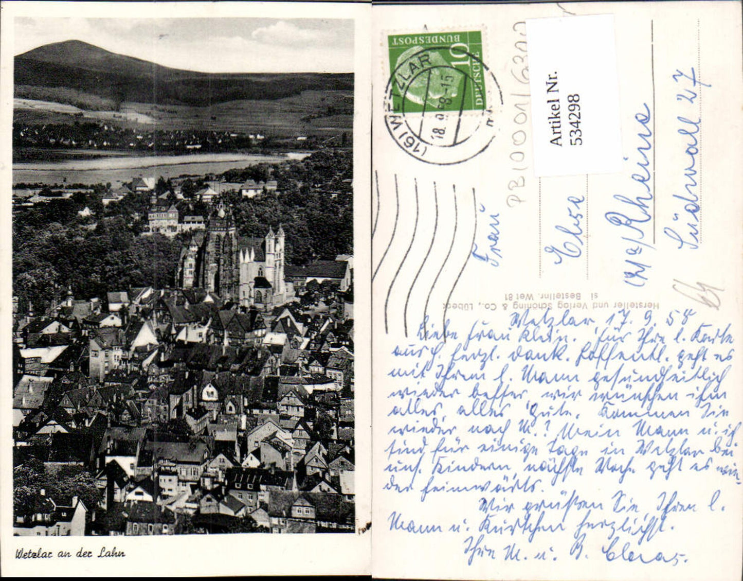 534298,Foto Ak Wetzlar Lahn Ansicht m. Dom