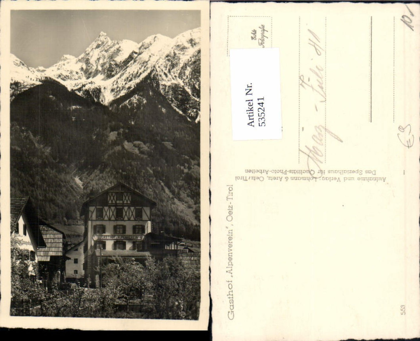 Alte Ansichtskarte – Old Postcard