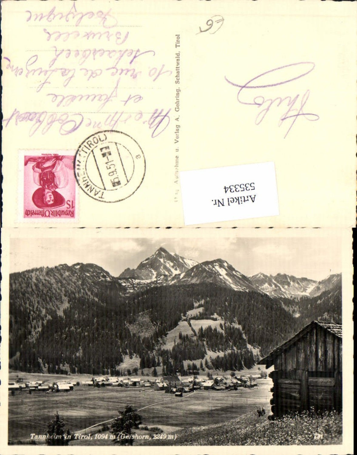 Alte Ansichtskarte – Old Postcard