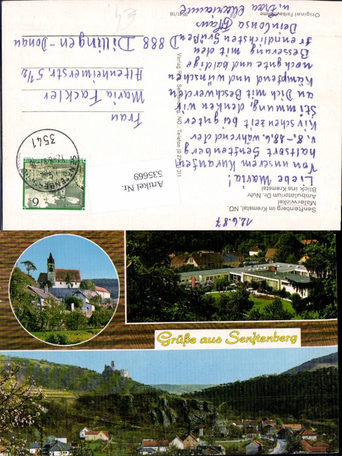 535669,Senftenberg im Kremstal bei Krems