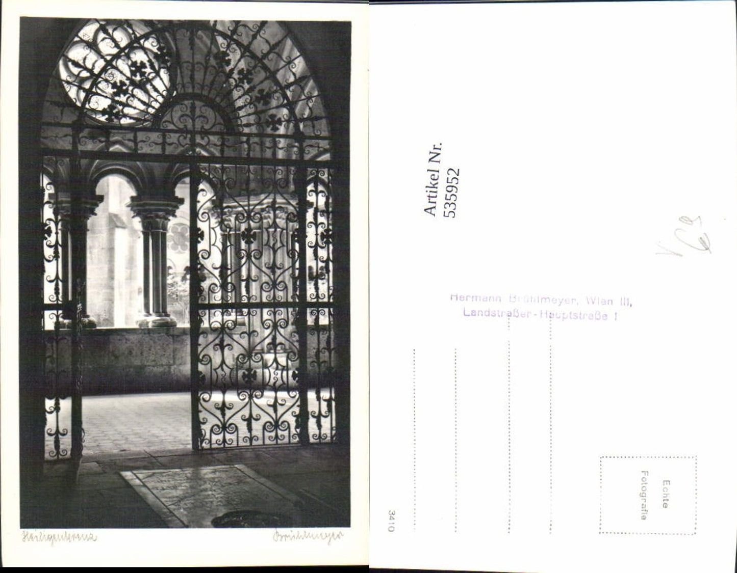 535952,Foto-AK Heiligenkreuz Gitter Tor pub Brühlmeyer