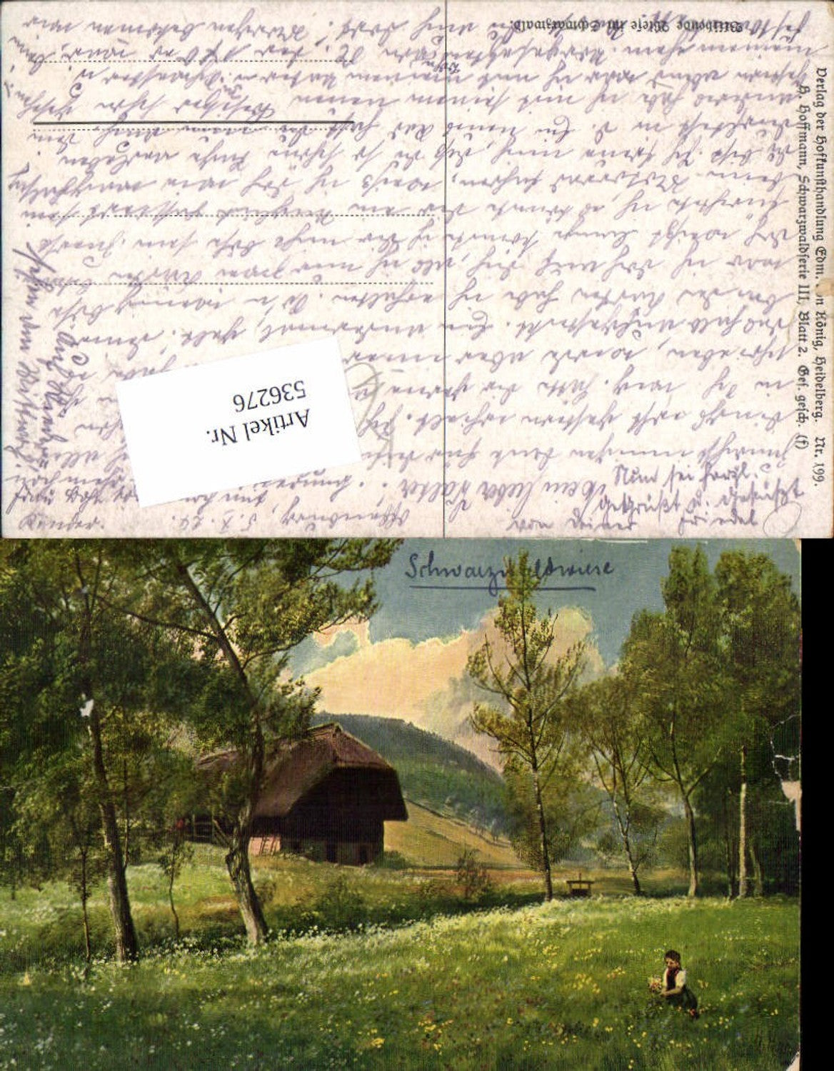 536276,Künstler AK Heinrich Hoffmann Schwarzwaldserie Schwarzwald Schwarzwaldhaus