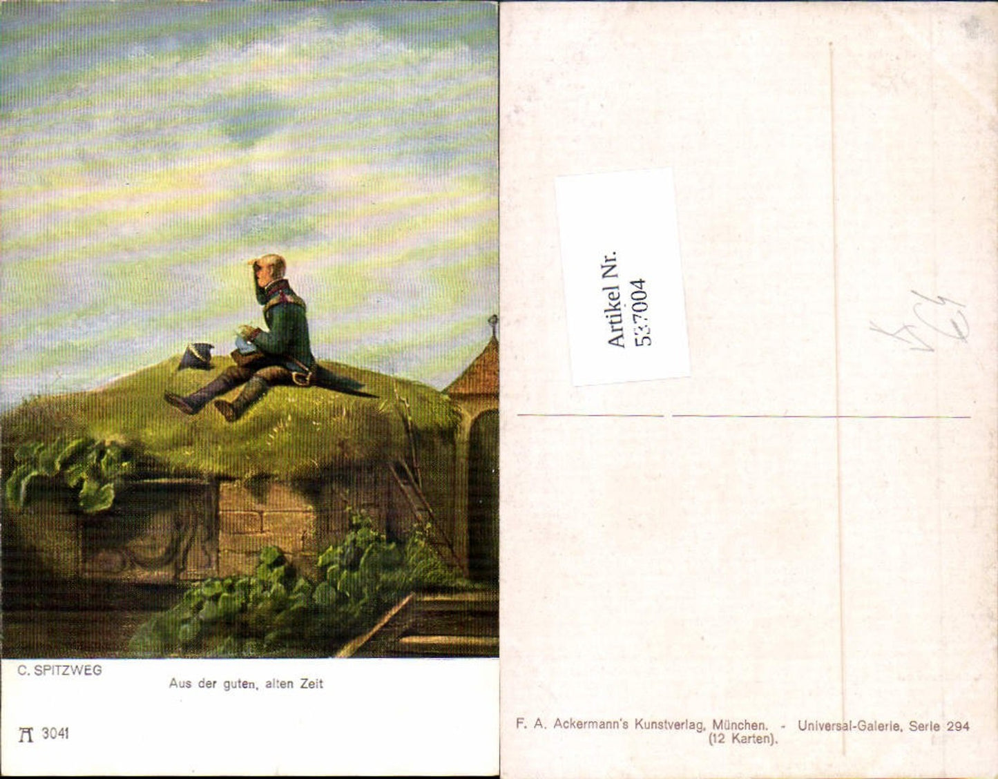 537004,Künstler AK Carl Spitzweg Aus der guten alten Zeit pub Ackermann 3041