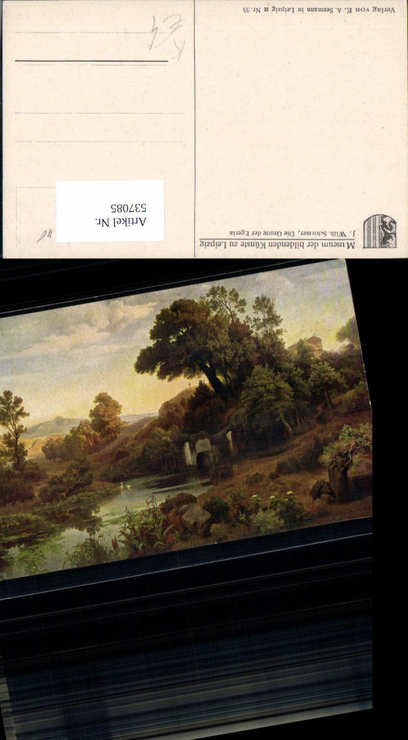 537085,Künstler AK J. Wilh. Schirmer Grotte der Egeria