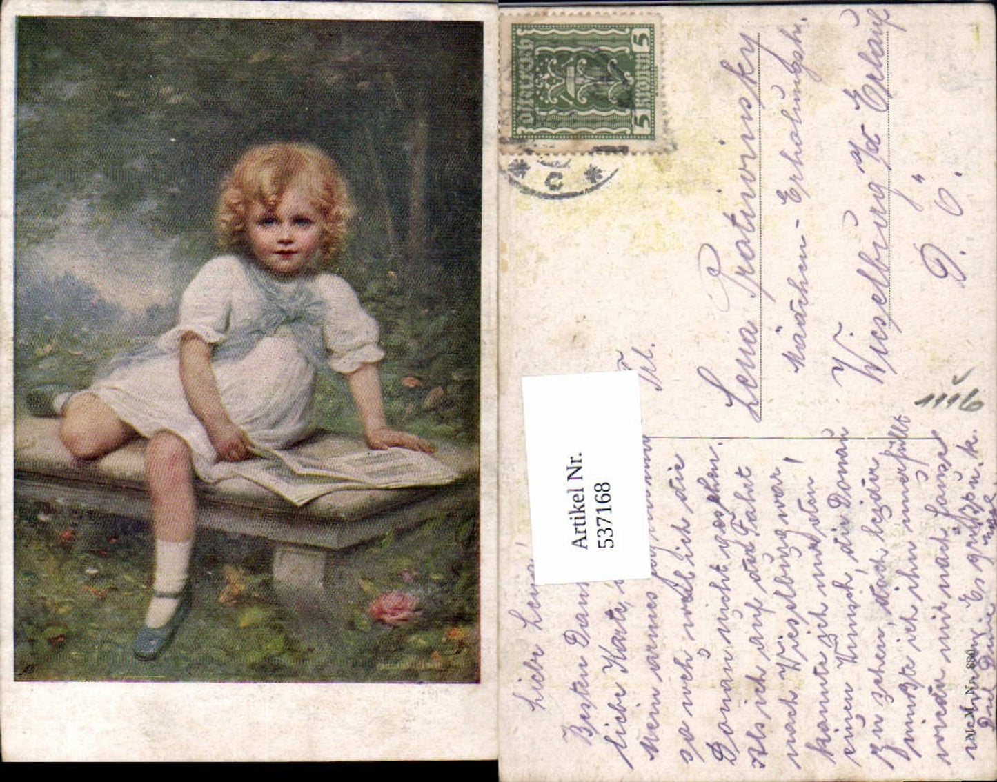 537168,tolle Künstler AK Eduard Cabane Mädchen liest lesen pub Munk Vienne 880