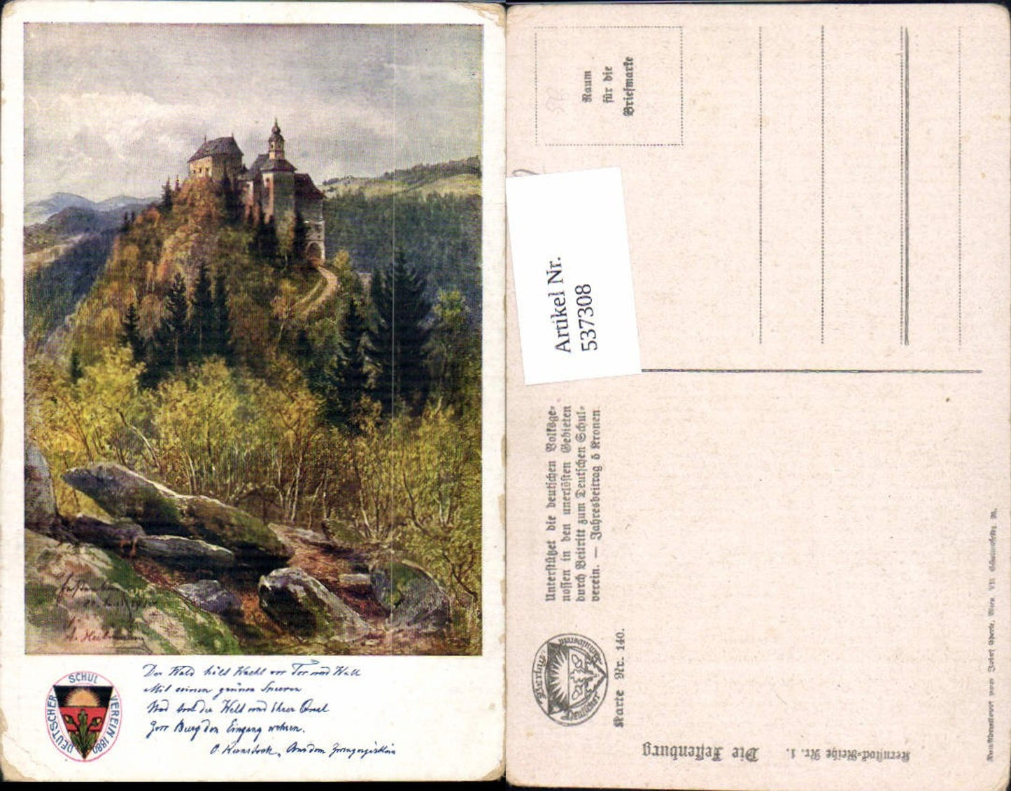 537308,tolle AK Deutscher Schulverein 140 Festenburg