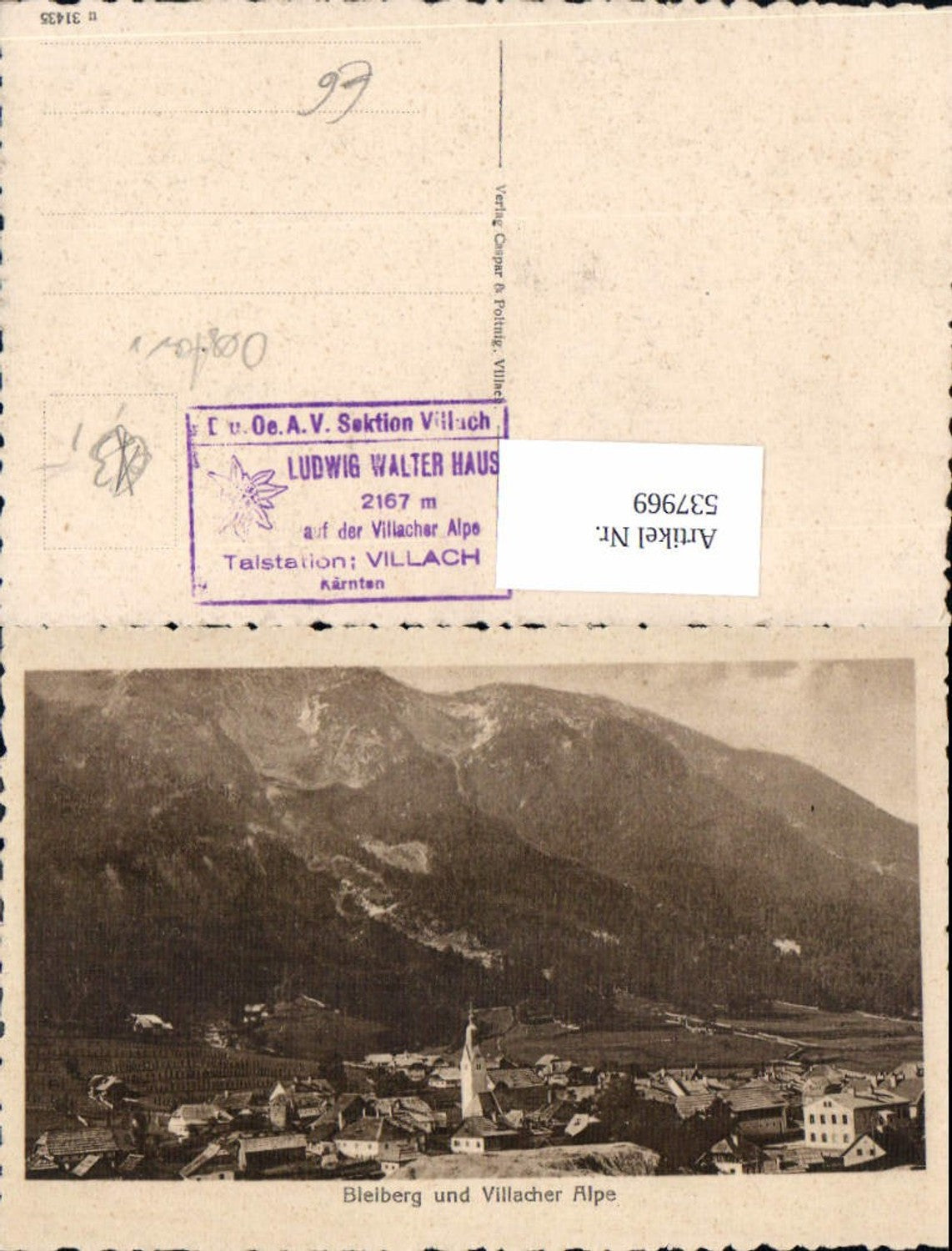 537969,Bleiberg m. Villacher Alpe