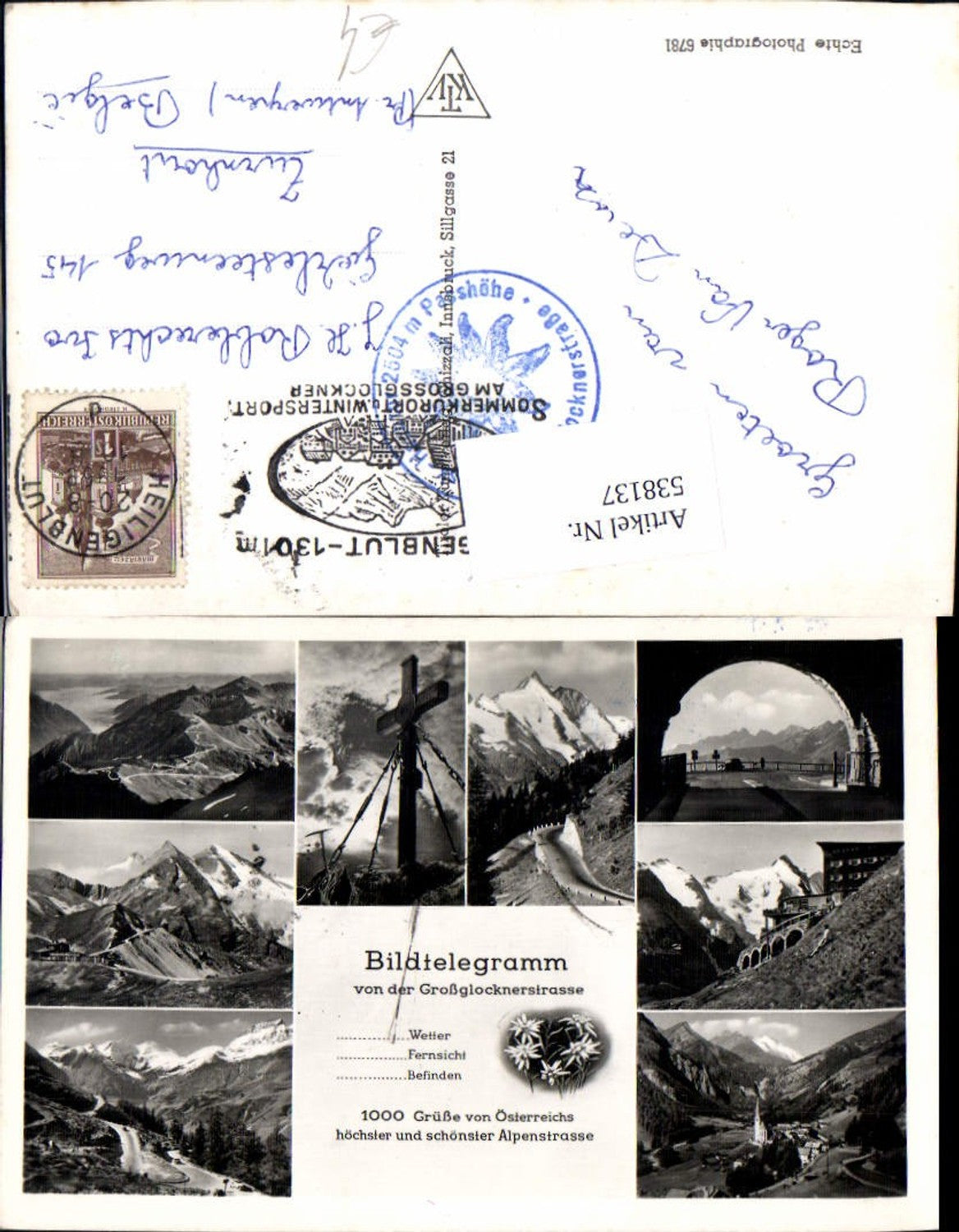 538137, Picture telegram, laziness, Grossglockner High Alpine Road, Heiligenblut