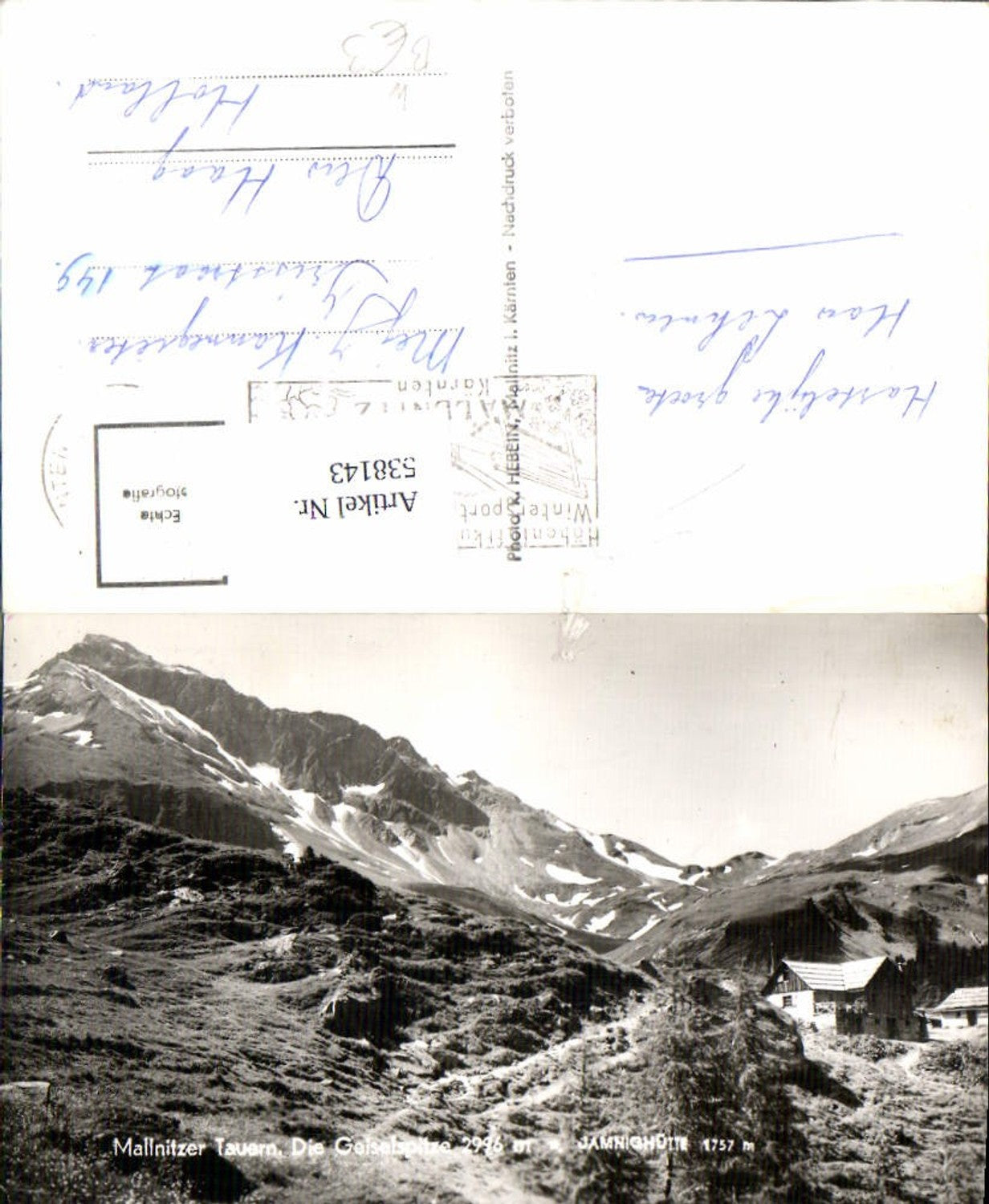 538143,Mallnitzer Tauern Mallnitz Jamnighütte