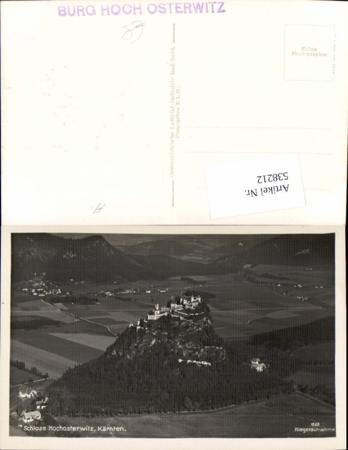 538212,tolle Fliegeraufnahme 1148 Burg Hochosterwitz b. Launsdorf St. Veit an der Glan