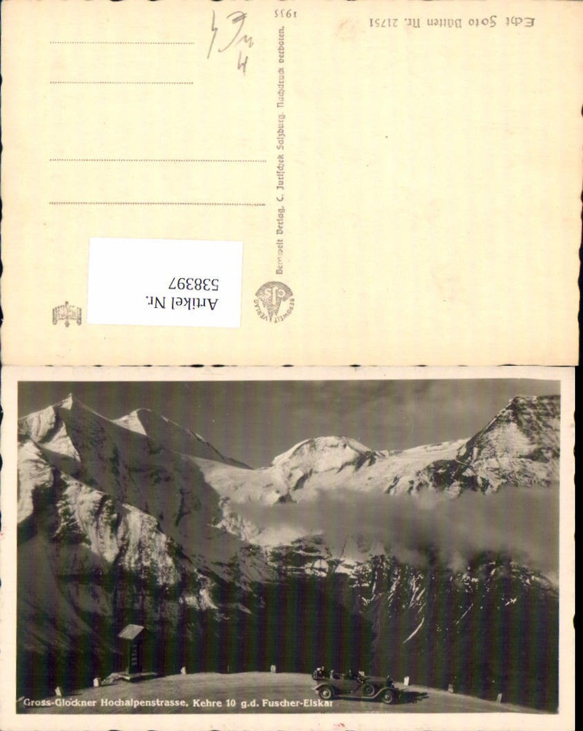 538397,Grossglockner Hochalpenstrasse Heiligenblut Fuscher Eiskar Auto Oldtimer