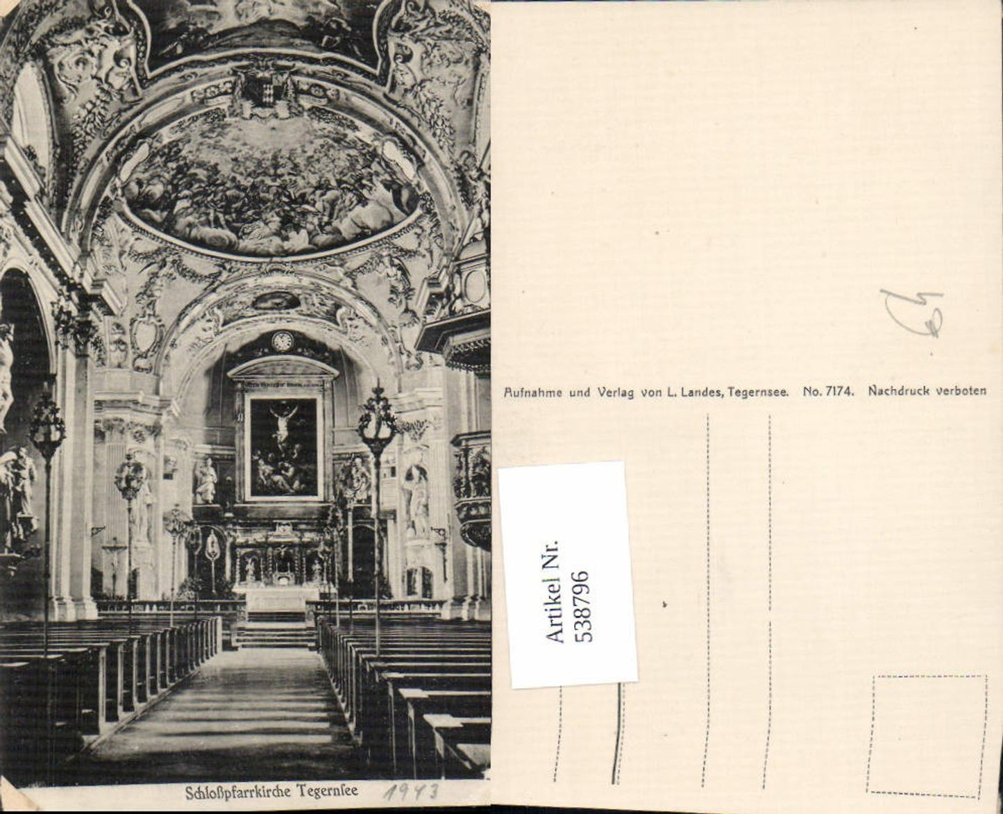 538796,Fotokunst L. Landes Schloßpfarrkirche Tegernsee Altar