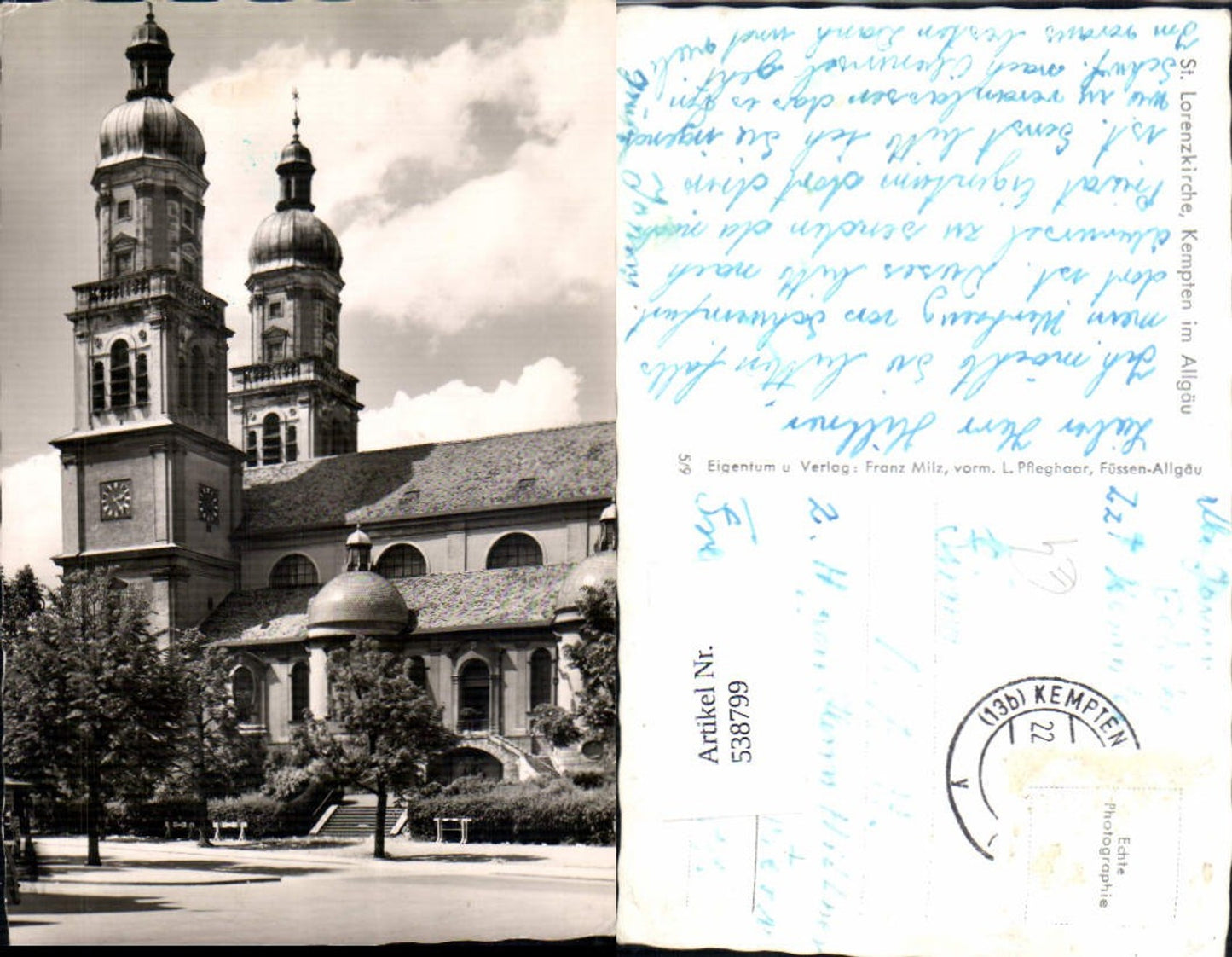 538799,Fotokunst Franz Milz L. Pfleghaar St Lorenzkirche Kempten i. Allgäu