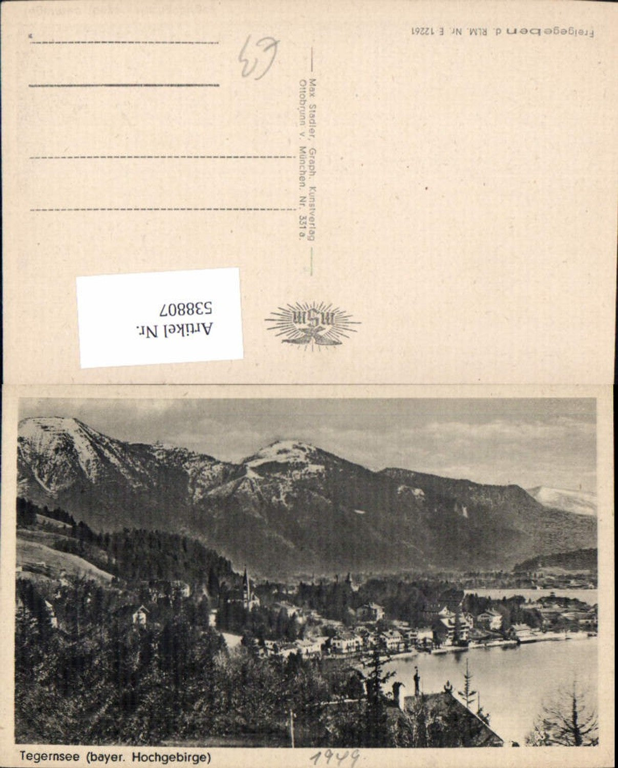 538807,Fotokunst Max Stadler Tegernsee m. Hochgebirge