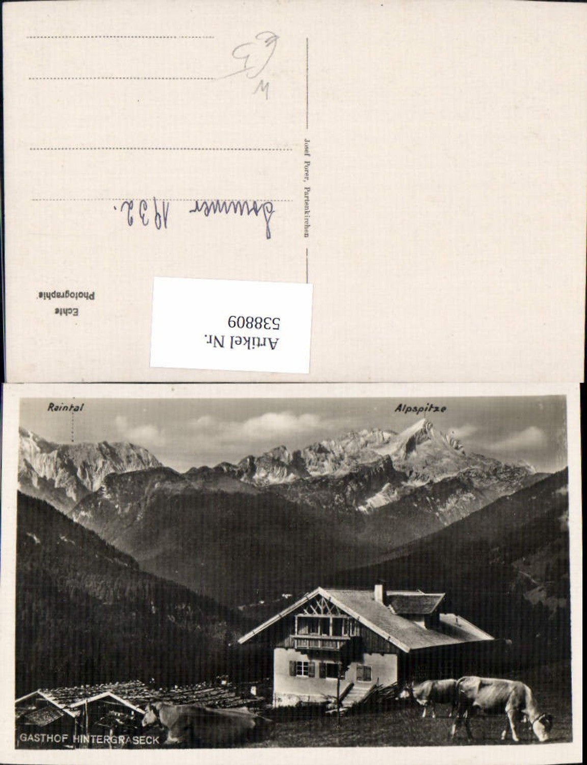 538809,Fotokunst Josef Porer Partenkirchen Gasthof Hintergraseck