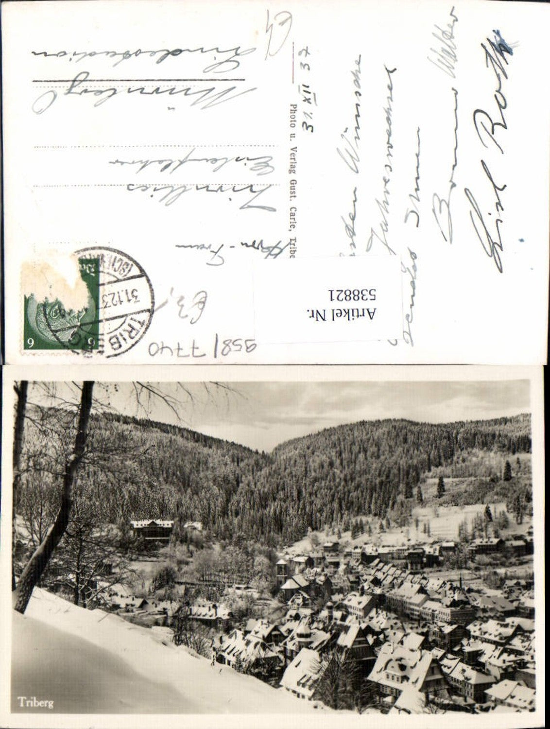 538821,Fotokunst Gustav Carle Triberg Winteransicht