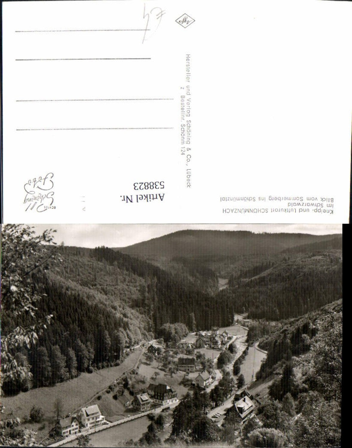 538823,Fotokunst Schöning u. Co. Schönmünzach Blick v. Sommerberg