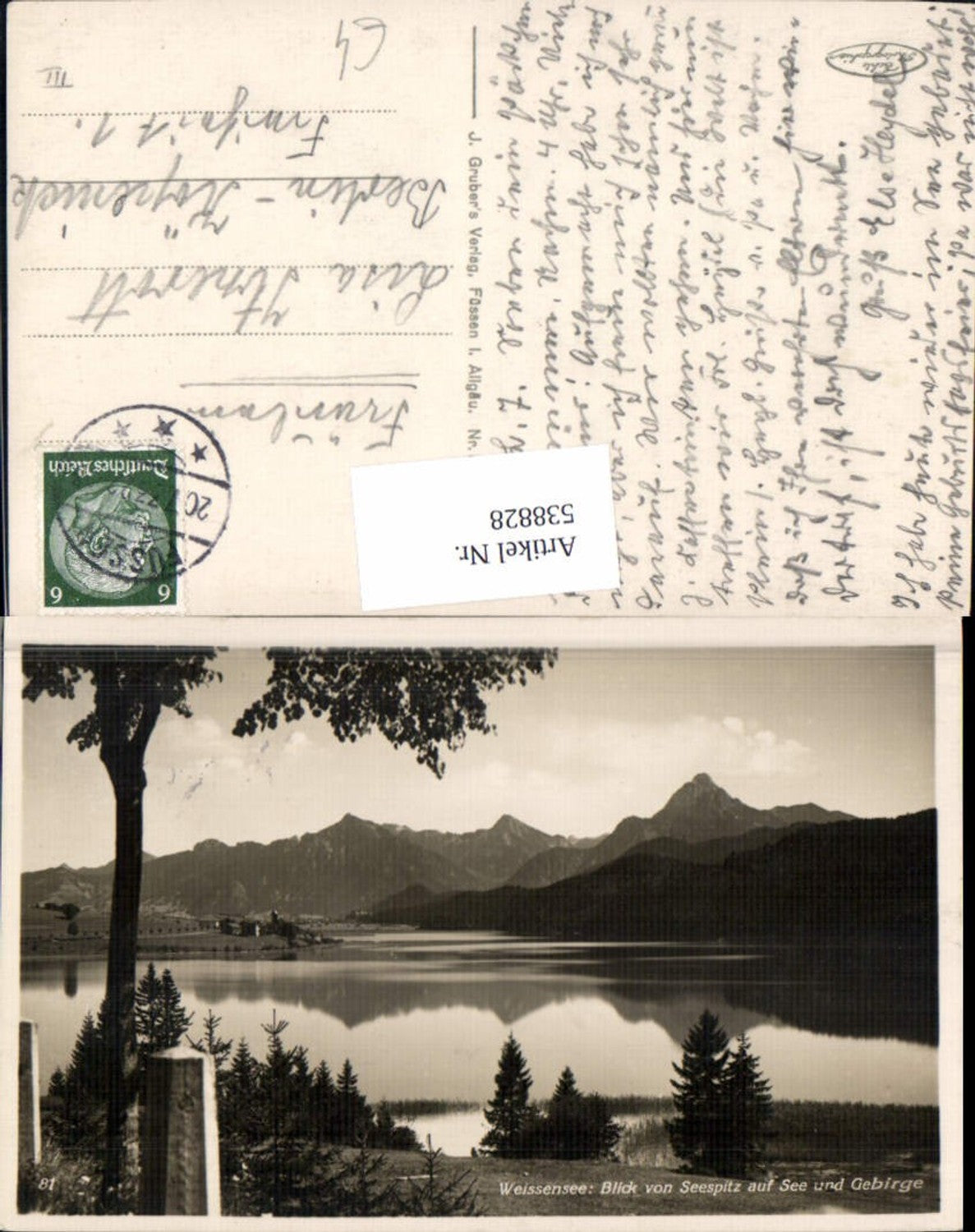 538828,Fotokunst J. Gruber Weissensee Blick v. Seespitz