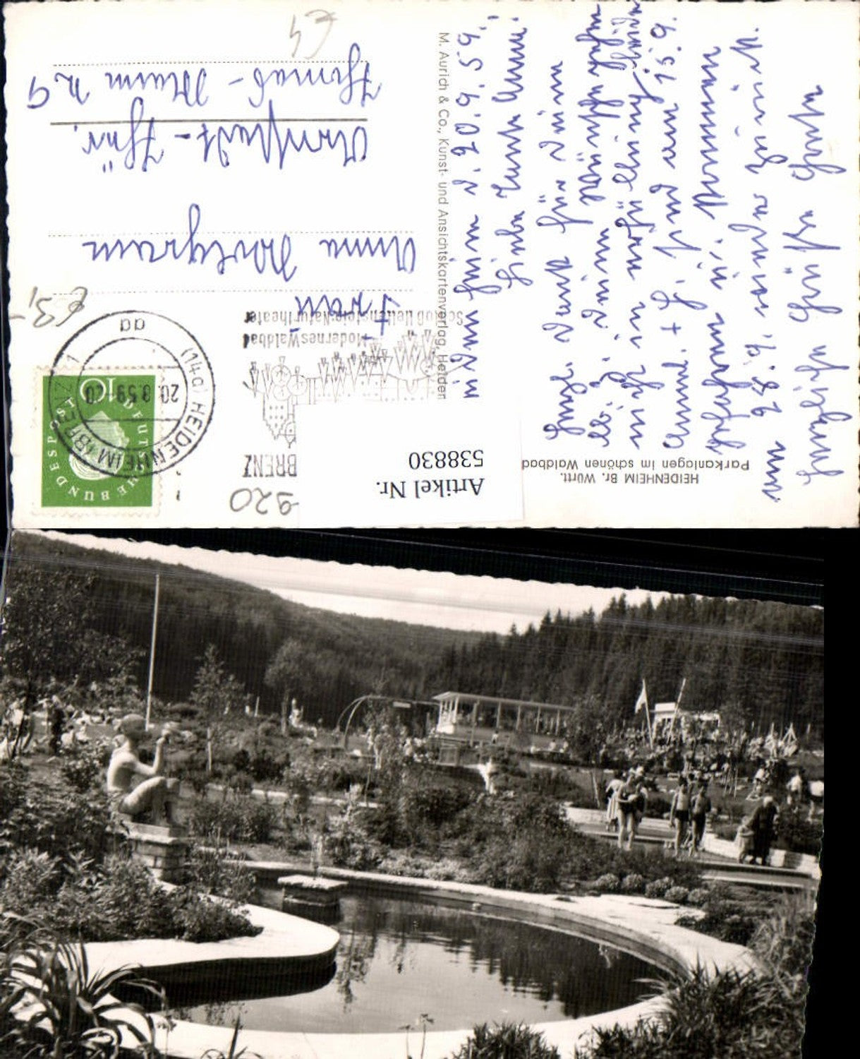 538830,Fotokunst M. Aurich u. Co. Heidenheim Parkanlagen Waldbad