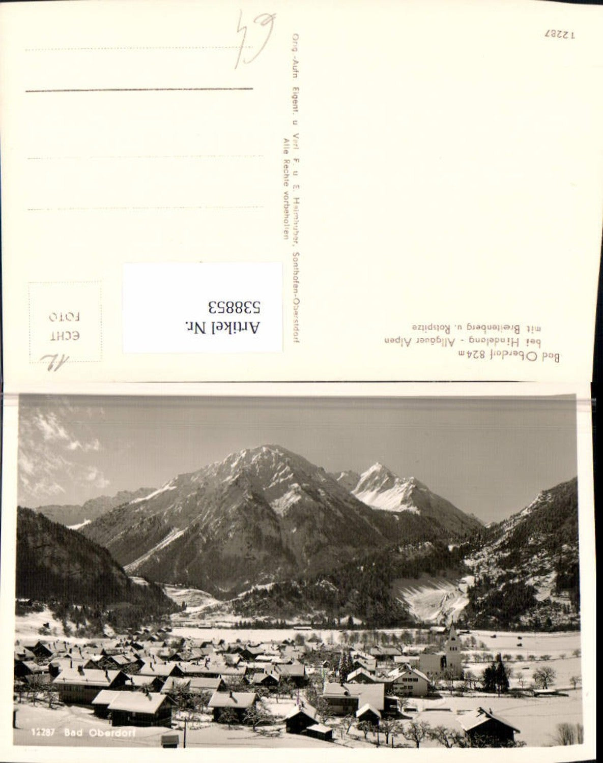 538853,Photographic art F. and E. Heimhuber, Bad Oberdorf near Hindelang, Allgäu Alps