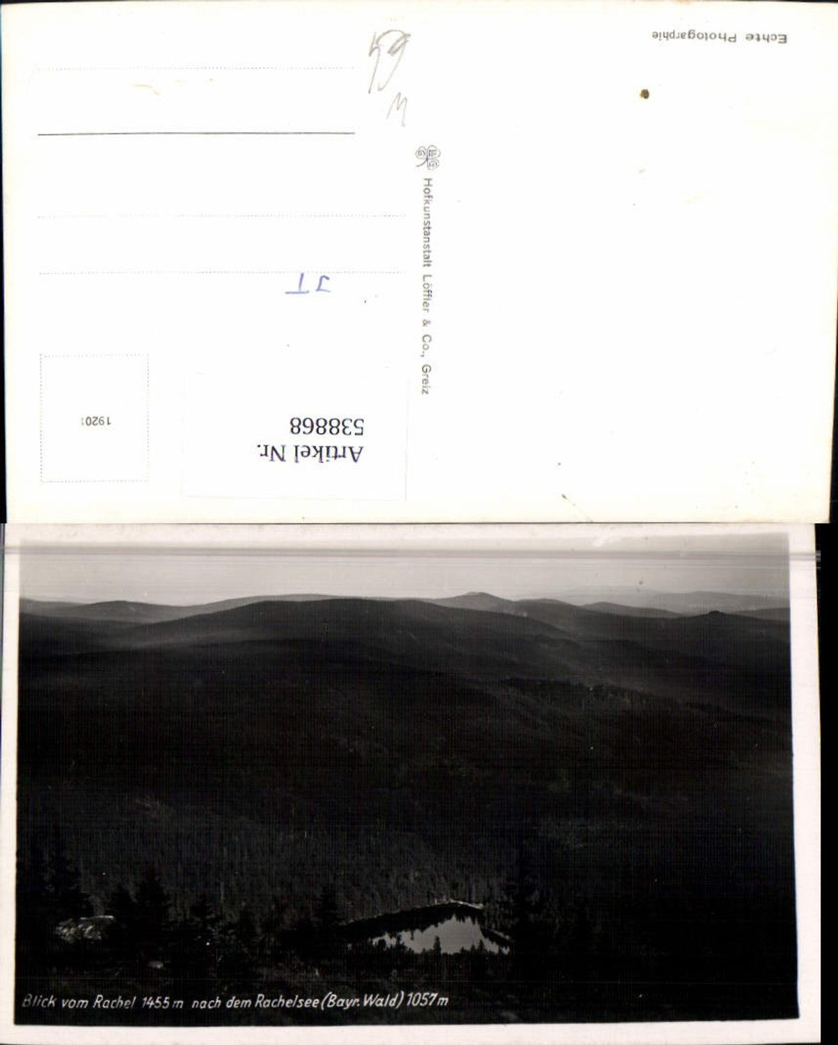 538868,Photographic art Löffler & Co. View from Rachel Rachelsee Spiegelau