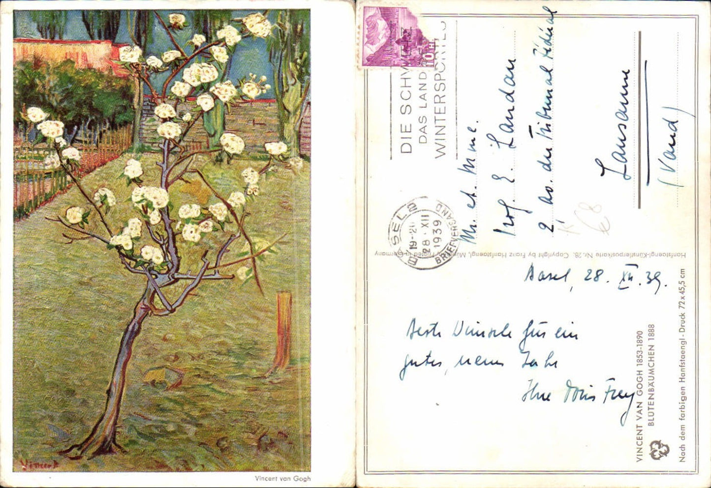 539047,Künstler AK Vincent van Gogh Blütenbäumchen 1888