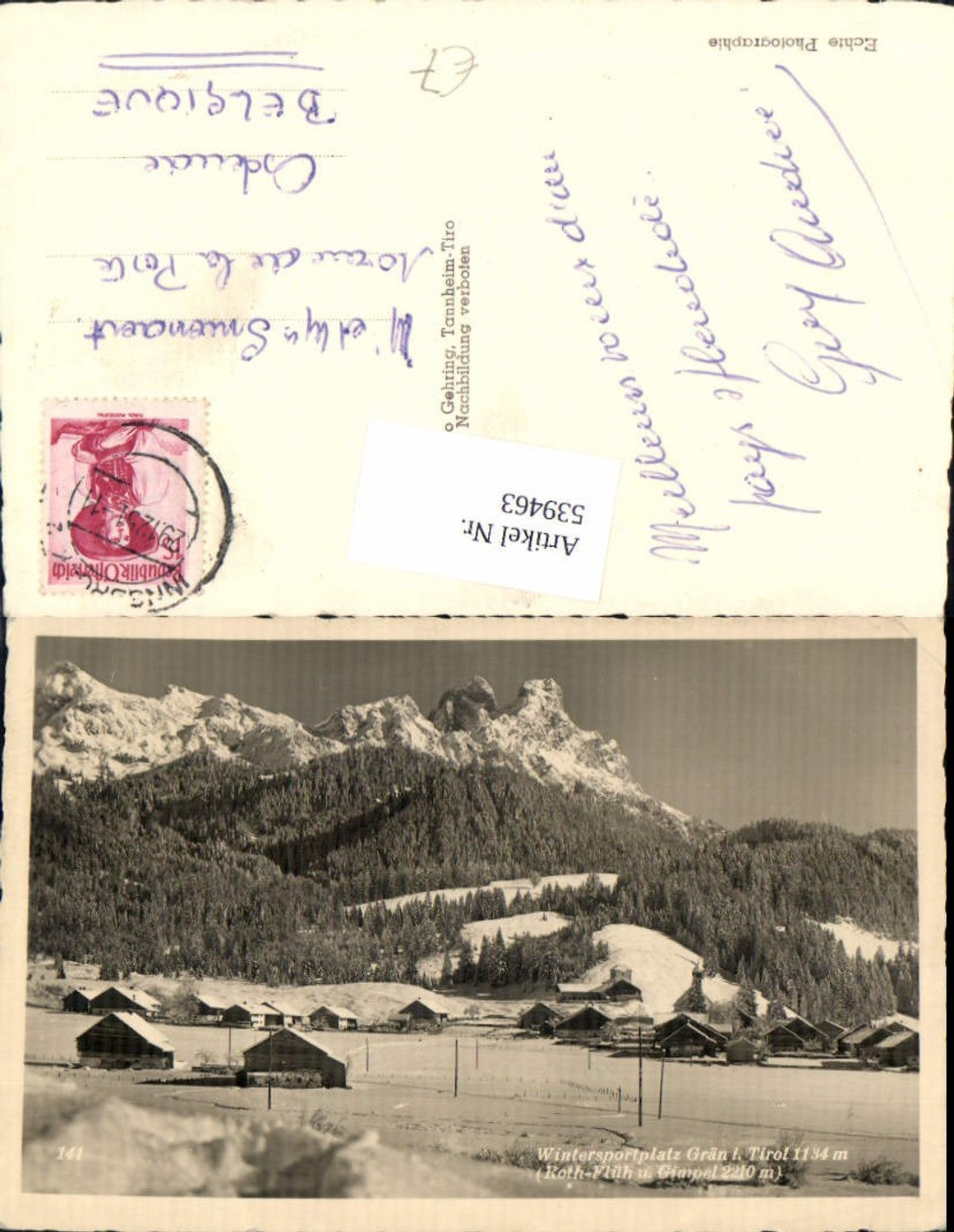 Alte Ansichtskarte – Old Postcard