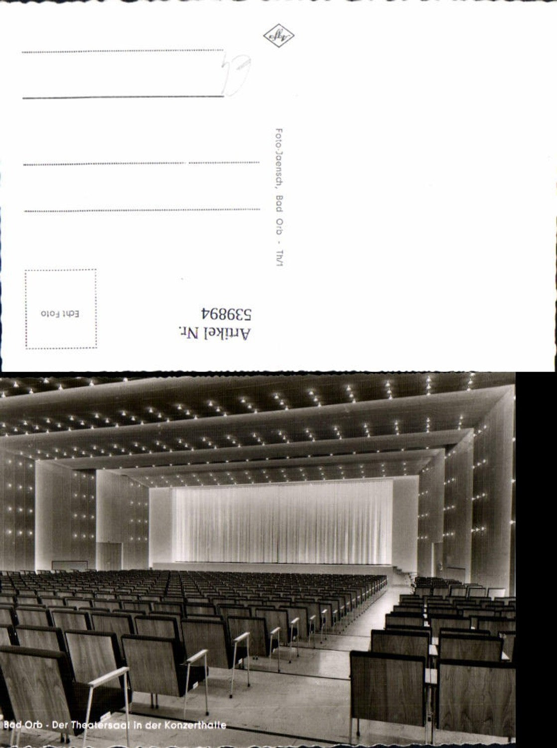 539894, Photo Ak Bad Orb Theater Hall in the concert hall Theater interior view