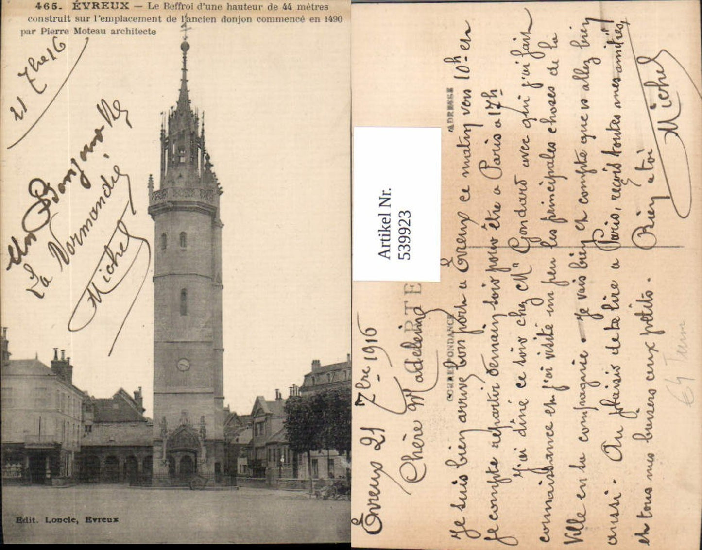 539923, Evreux Le Beffroi Tower