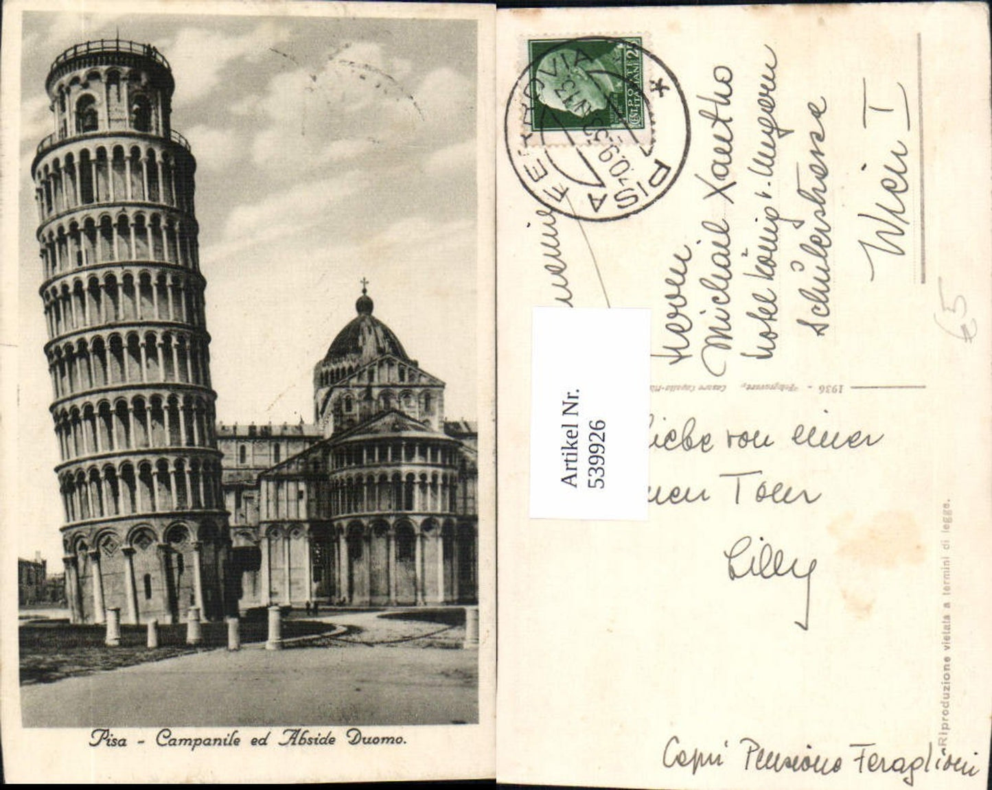 539926,Pisa Il Campanile ed Abside Duomo Leaning Tower
