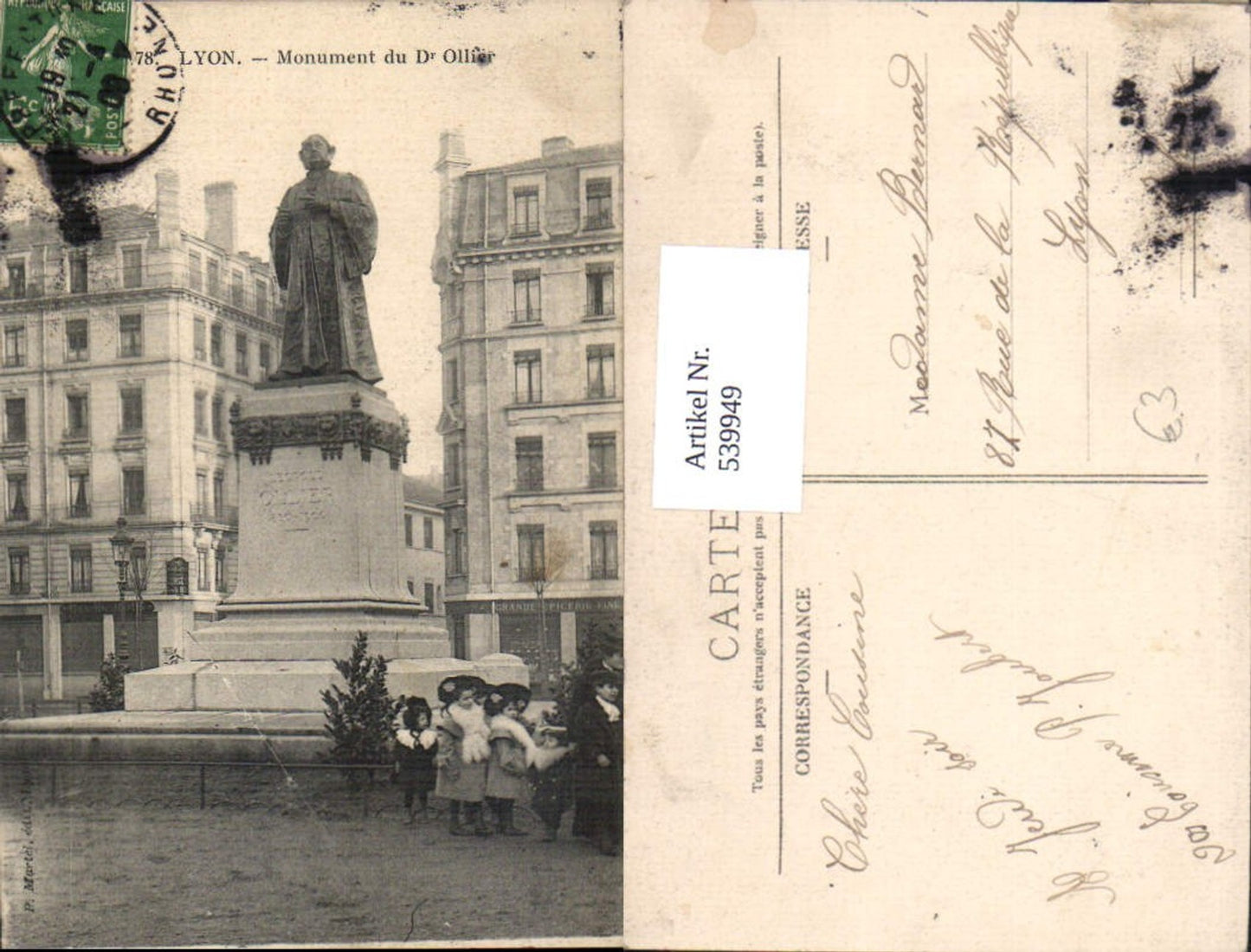 539949,Lyon Monument du Dr Ollier Statue Monument